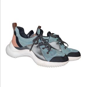 SAM EDELNAM- WHITE AND BLUE SNEAKERS